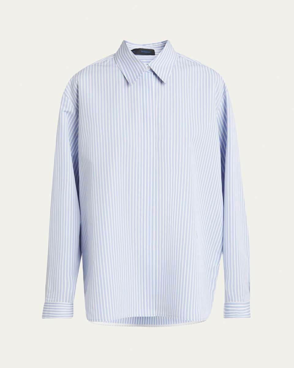 Hunter Stripe Button Down Poplin Top
